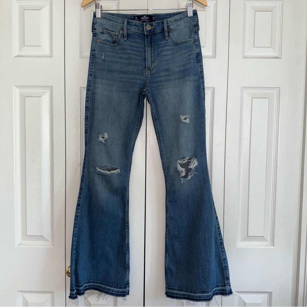 Hollister high rise vintage flare distressed Jean size 28/L31 - Picture 1 of 13